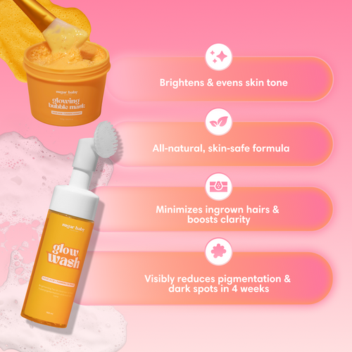 Brightening Duo – Glow Bubble Mask & Wash for Dark Spots